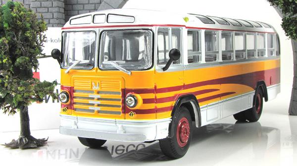 ЗИЛ-158А Экскурсионный (Советский автобус) [1957г., Бело-красно-желтый, 1:43]