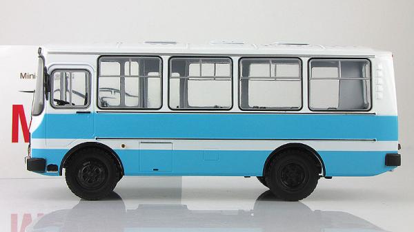 ПАЗ-3205 пригородный (Start Scale Models (SSM)) [1989г., Бело-голубой, 1:43]