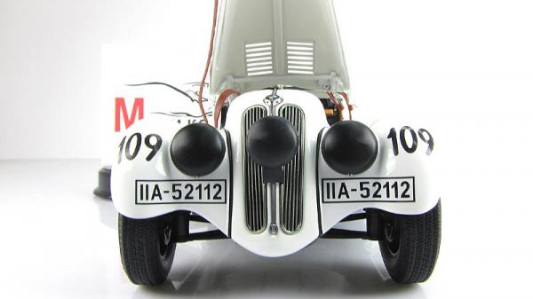 BMW 328 ROADSTER MILLE MIGLIA 1938 #109 (Autoart) [1938г., Белый, 1:18]