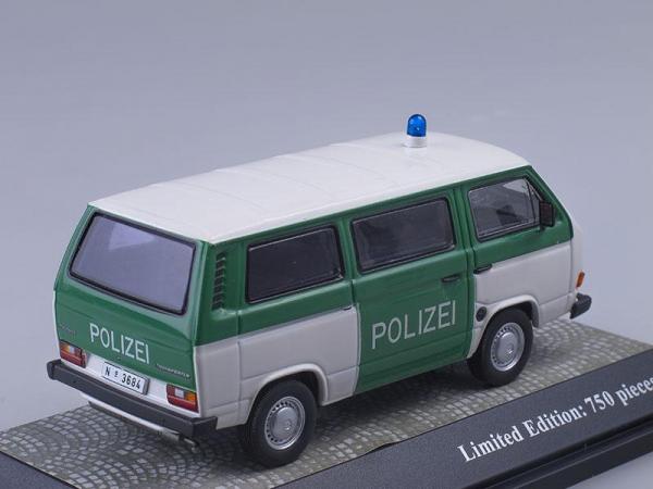 Volkswagen Transporter T3 bus «Polizei» (PREMIUM CLASSIXXS) [1983г., Белый с зеленым, 1:43]