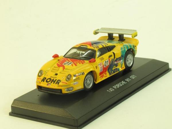Porsche 911 GT1 №1 (PotatoCar) [1995г., Желтый, 1:43]