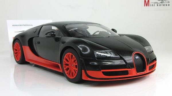 BUGATTI VEYRON SUPER SPORT (Autoart) [2009г., Черный/оранжевый, 1:18]