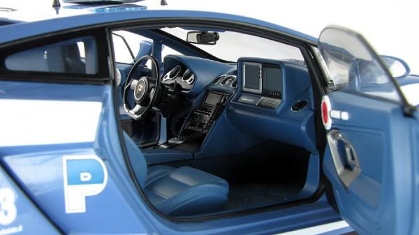 LAMBORGHINI GALLARDO LP560-4 POLICE CAR (Autoart) [2009г., Голубой/белый, 1:18]