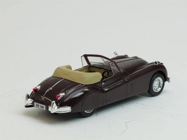 Jaguar XK140 (DeAgostini (Суперкары мира)) [1956г., Темно коричневый, 1:43]
