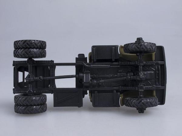 Седельный тягач ГАЗ-63П с полуприцепом ПАЗ-744 (СарЛаб) [1958г., Хаки, 1:43]