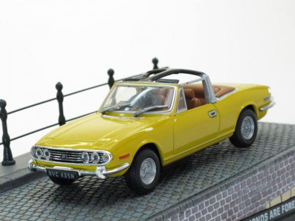 Triumph Stag из к/ф "Бриллианты — навсегда!" (The James Bond Car Collection (Автомобили Джеймса Бонда)) [1968г., Желтый, 1:43]