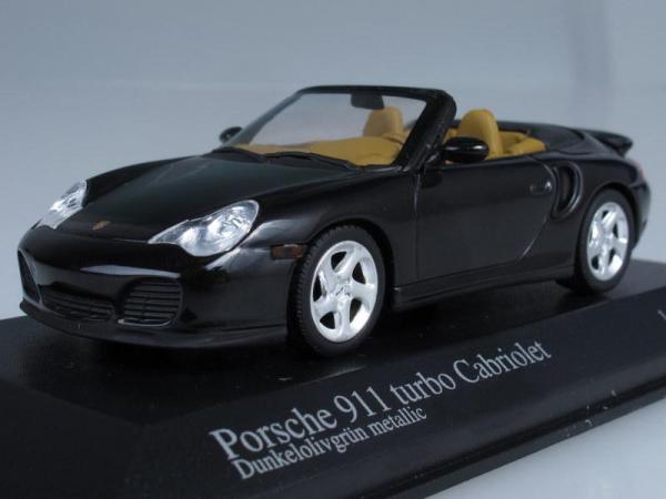 Porsche 911 Turbo Cabriolet (Minichamps) [2003г., Черный, 1:43]