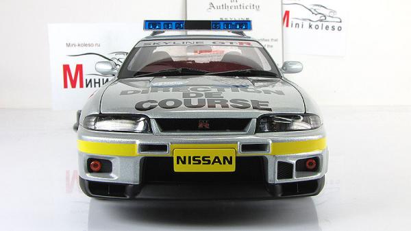 Nissan Skyline GT-R R33 LM Pace car (Autoart) [1997г., Серебристый, 1:18]