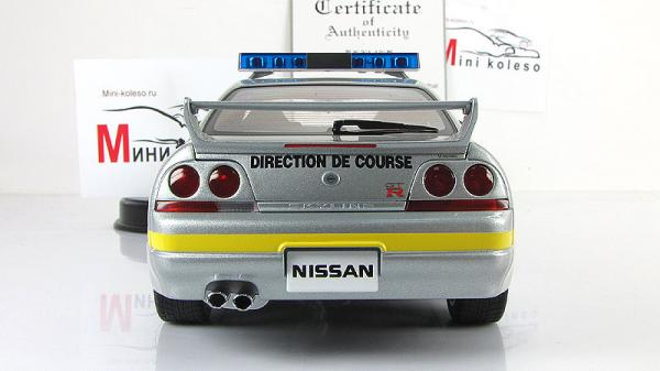 Nissan Skyline GT-R R33 LM Pace car (Autoart) [1997г., Серебристый, 1:18]