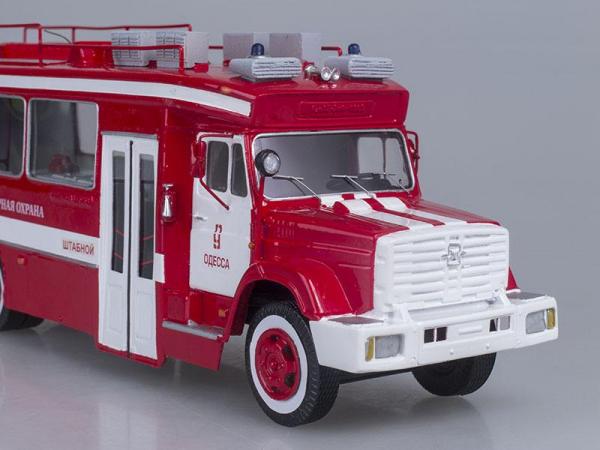 ГолАЗ - ЗИЛ 4243 пожарный штаб (Vector-Models) [2000г., Красный с белым, 1:43]