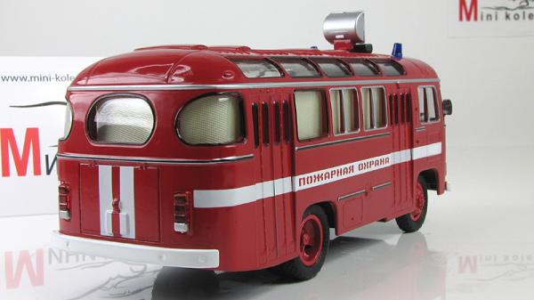 ПАЗ-672М пожарный штабной (Советский автобус) [1982г., Красный, 1:43]