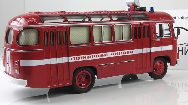 ПАЗ-672М пожарный штабной (Советский автобус) [1982г., Красный, 1:43]