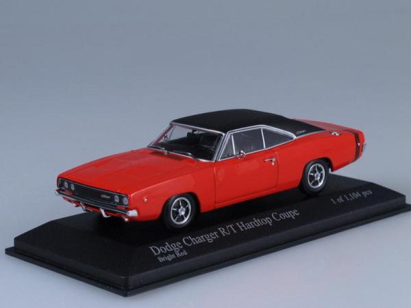 Dodge Charger Hard Top Coupe (Minichamps) [1968г., Красный, 1:43]