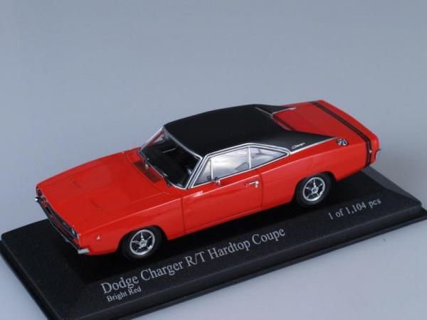 Dodge Charger Hard Top Coupe (Minichamps) [1968г., Красный, 1:43]