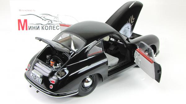 PORSCHE 356 COUPE (Autoart) [1950г., Черный, 1:18]