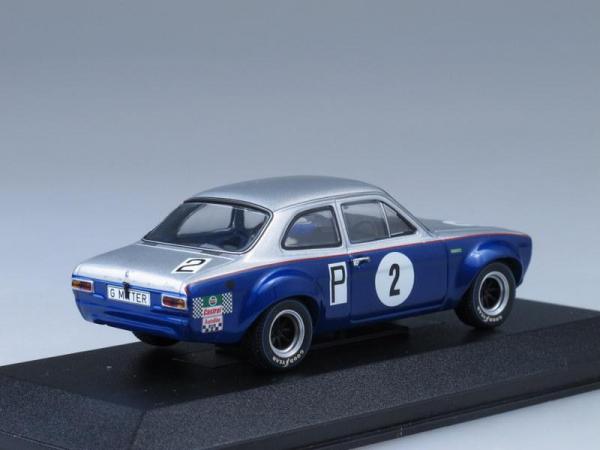 Ford Escort I TC Gerhard Mitter (Minichamps) [1968г., Серебристый и синий, 1:43]