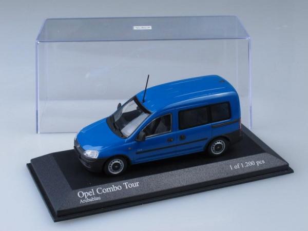 Opel Combo с окнами (Minichamps) [2002г., Голубой, 1:43]