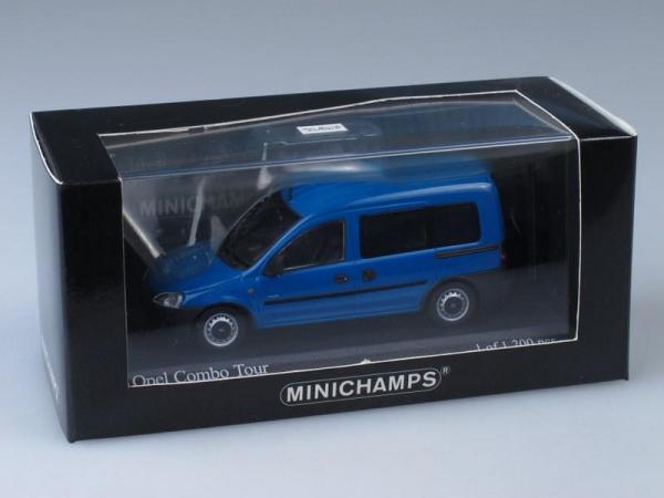 Opel Combo с окнами (Minichamps) [2002г., Голубой, 1:43]