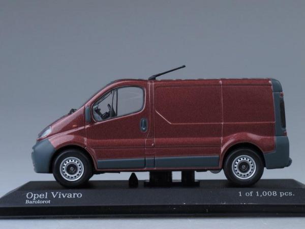 Opel Vivaro Delivery (Minichamps) [2001г., Вишневый, 1:43]