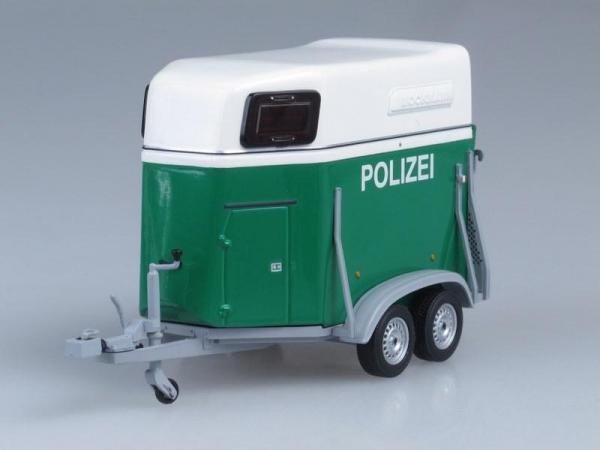 Volkswagen Touareg mit Pferdeanhanger "Polizei Dresden", Полиция Дрездена (Minichamps) [2002г., Серебристый металлик с зеленым, 1:43]