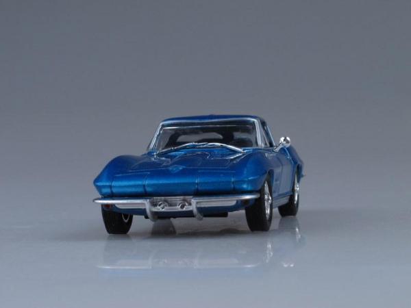 Chevrolet Corvette Stingray (DeAgostini (Суперкары мира)) [1963г., Лазурный металлик, 1:43]