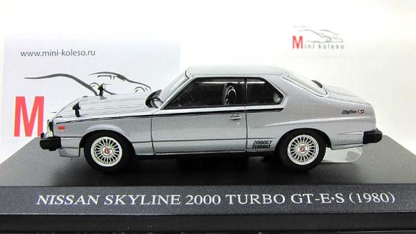 NISSAN SKYLINE 2000 Turbo GT-ES (Aoshima) [1972г., Серебристый, 1:43]