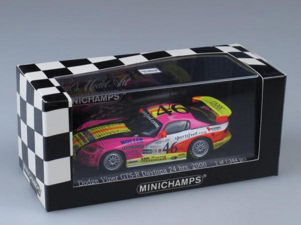 Dodge Viper GTS-R Daytona (Minichamps) [2000г., Желтый, розовый, 1:43]
