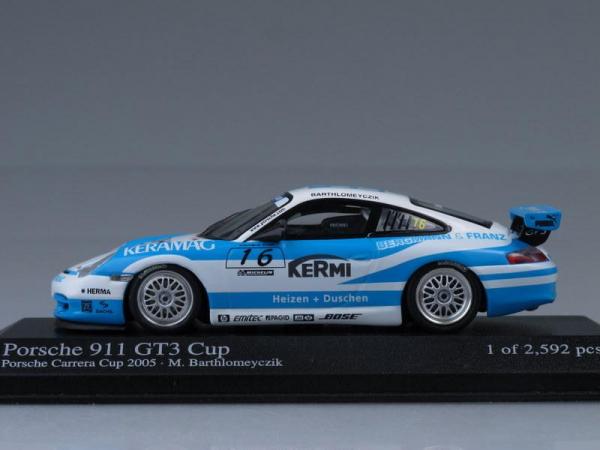 Porsche 911 GT3 Cup Carrera Cup 2005 M. Barthlomeyczik (Minichamps) [2005г., Бело-голубой, 1:43]