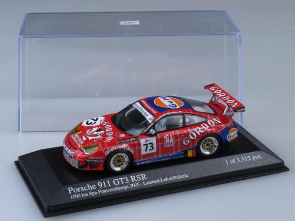 Porsche 911 GT3 RSR "Gordon-Team" Lambert/Lefort/Palttala 100 km Spa (Minichamps) [2005г., Красный, 1:43]