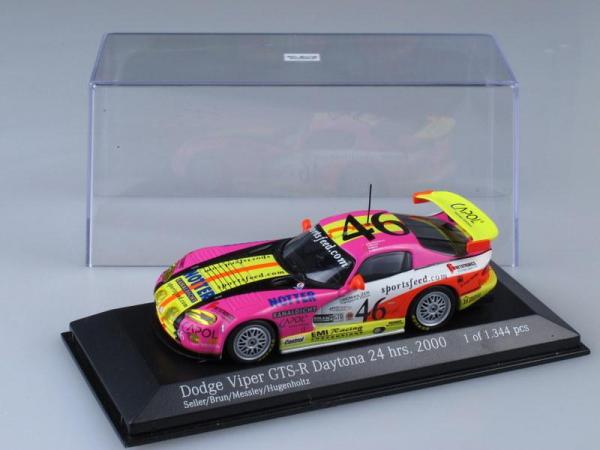 Dodge Viper GTS-R Daytona (Minichamps) [2000г., Желтый, розовый, 1:43]