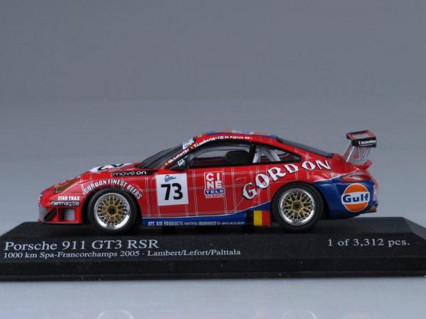 Porsche 911 GT3 RSR "Gordon-Team" Lambert/Lefort/Palttala 100 km Spa (Minichamps) [2005г., Красный, 1:43]