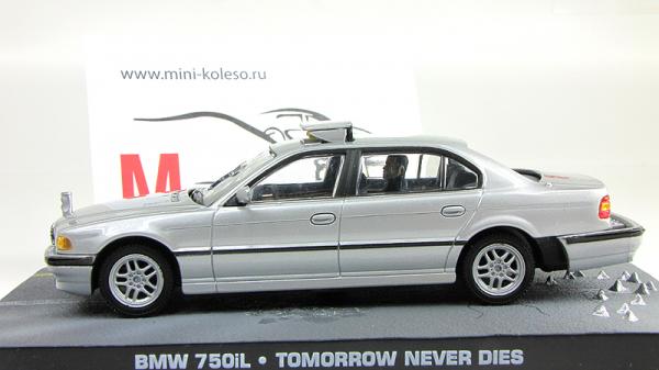 BMW 750iL James Bond 007 «Tomorrow Never Dies» - silver (Atlas/IXO) [2000г., Серебристый, 1:43]