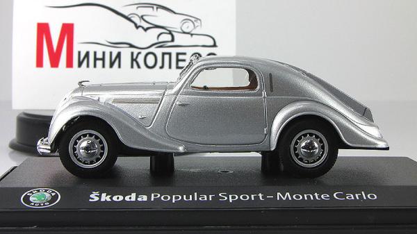 Skoda Popular Sport Monte-Carlo (Abrex) [1935г., Серебристый, 1:43]