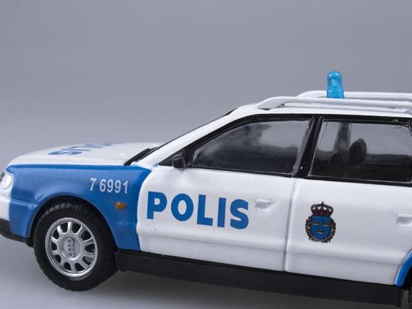 Audi A6 Аvant, Полиция Швеции (DeAgostini (Полицейские машины мира)) [1994г., Белый с синим, 1:43]