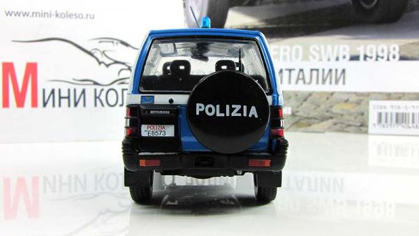 Mitsubishi Pajero SWB, Полиция Италии (DeAgostini (Полицейские машины мира)) [1997г., Голубой с белым, 1:43]