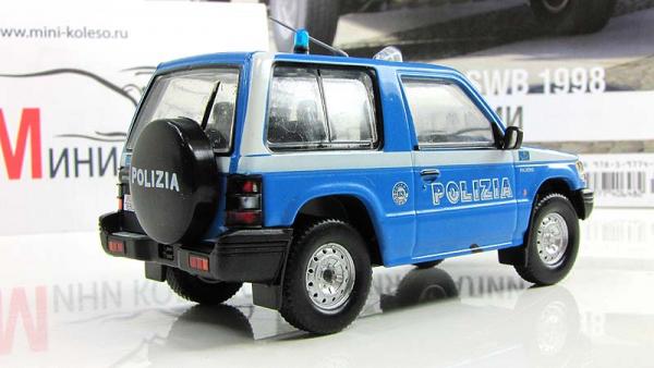 Mitsubishi Pajero SWB, Полиция Италии (DeAgostini (Полицейские машины мира)) [1997г., Голубой с белым, 1:43]