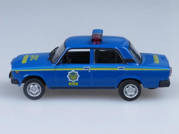 Ваз-2107 Милиция Украины (DeAgostini (Полицейские машины мира)) [1982г., Синий, 1:43]