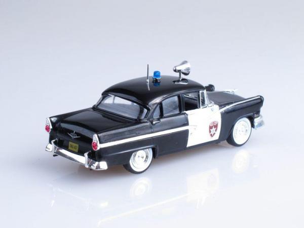 Ford Fairlane Town, Полиция Детройта, США (DeAgostini (Полицейские машины мира)) [1956г., Черный и белый, 1:43]