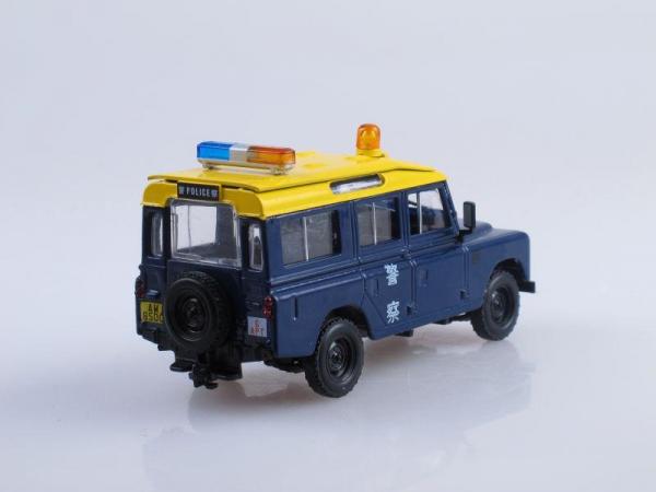 Land Rover 110 Long, Полиция Гонконга (DeAgostini (Полицейские машины мира)) [1989г., Темно-синий с желтой крышей, 1:43]