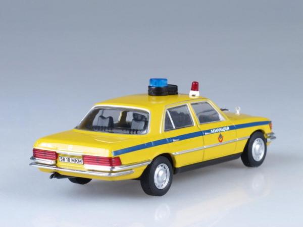 Mercedes-Benz W116, Милиция СССР (DeAgostini (Полицейские машины мира)) [1972г., Лимонный с синей полосой, 1:43]