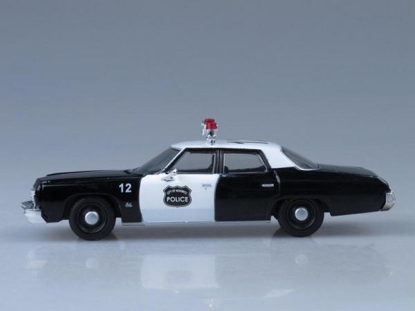 Chevrolet Bel Air, Полиция города Норвич, США (DeAgostini (Полицейские машины мира)) [1971г., Черный и белый, 1:43]