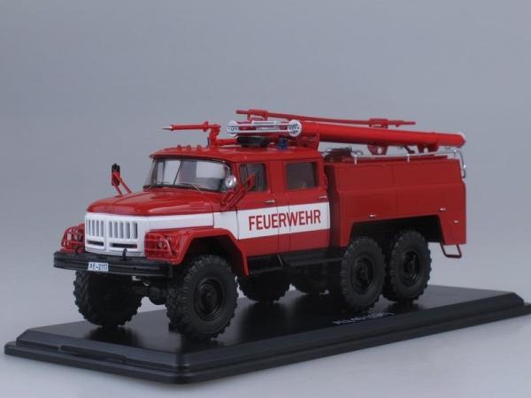 АЦ-40 (ЗиЛ-131)-137, Freiwilige Feuerwehr Treuen (Start Scale Models (SSM)) [1970г., Красный с белыми полосами, 1:43]