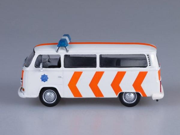 Volkswagen Transporter T2, Полиция Нидерландов (DeAgostini (Полицейские машины мира)) [1967г., Белый и оранжевый, 1:43]