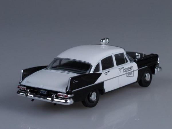 Plymouth Savoy, Полиция штата Оклахома, США (DeAgostini (Полицейские машины мира)) [1954г., Черный и белый, 1:43]