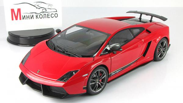 LAMBORGHINI GALLARDO LP570-4 SUPERLEGGERA - ROSSO ANDROMEDA (Autoart) [2010г., Красный, 1:18]