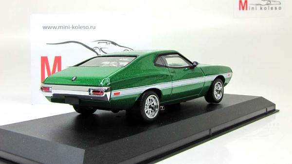 Ford Gran Torino из кинофильма "Форсаж 4" (Greenlight) [1972г., Зеленый металлик, 1:43]