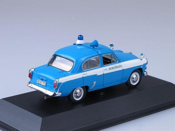 Москвич-407, Полиция Будапешта (IST Models) [1959г., Голубой с белой полосой, 1:43]