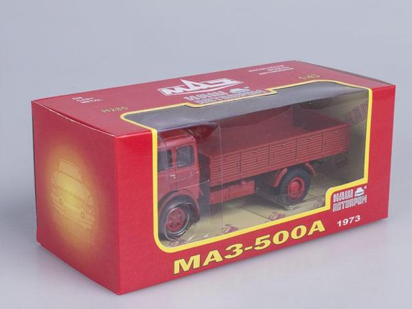 МАЗ-500А бортовой (Наш Автопром) [1970г., Красный, 1:43]