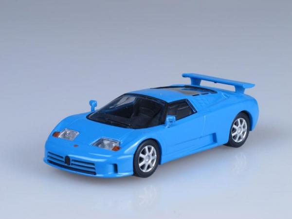 Bugatti EB110 (DeAgostini (Суперкары мира)) [1991г., Голубой, 1:43]