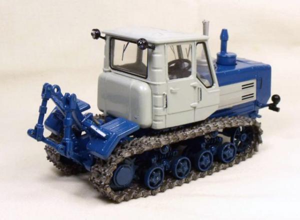 Гусеничный трактор Т-150 (Миниград) [1973г., Синий и белый, 1:43]